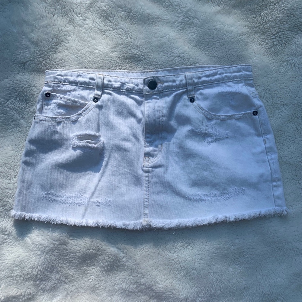 WHITE FREE PEOPLE MINI SKIRT